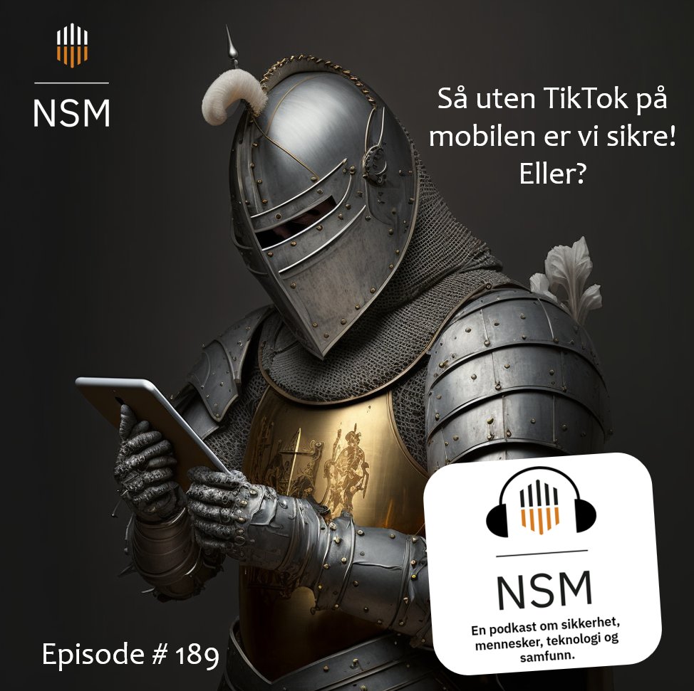 Det har kommet mange reaksjoner etter NSMs anbefaling om å ikke ha installert TikTok på tjenestemobiler.  Men når TikTok er fjernet fra slike enheter, da er vi vel sikre? Eller?

soundcloud.com/nasjonal-sikke…

#podkast #tiktok #sikkerhet #cybersec #mobil