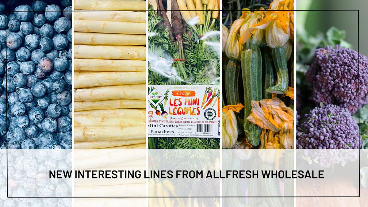 Check out the latest and freshest arrivals at <a href="/AllfreshCork/">Allfresh Wholesale Ltd</a> ! We are excited to introduce our selection of blueberries, baby rainbow carrots, white asparagus, courgette flowers, and purple sprouting broccoli. Contact us today to order new additions to our range!