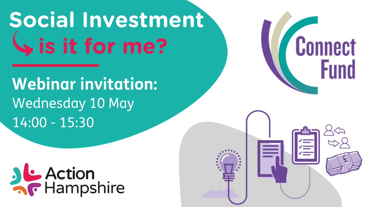 SCALE YOUR IMPACT
Social investment is a tool for charities &amp;social enterprises to consider as they explore ways to scale their impact &amp;build resilience. Join our webinar for more info. Ask questions in a safe &amp;non-judgemental space. JOIN:bit.ly/3V3SghJ
<a href="/connectfund/">Connect Fund</a>