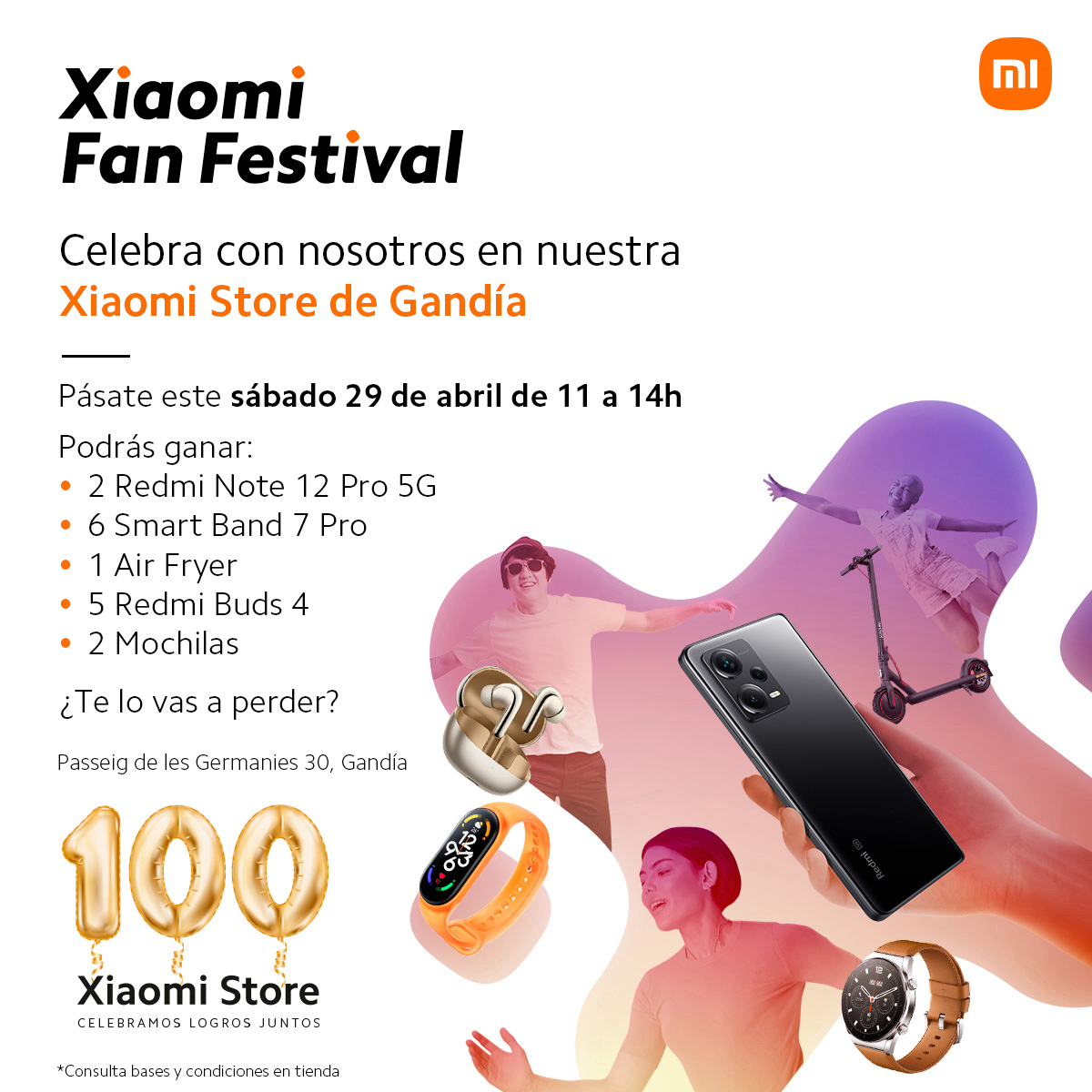 xiaomistore_es's tweet photo. Este sábado 29 de abril celebramos en nuestra #XiaomiStore de Gandía el tercer evento del Xiaomi Fan Festival 2023.
No te pierdas la oportunidad de vivir esta experiencia.
Acércate y disfruta del #XFF23 donde habrá grandes actividades, regalos y sorteos.
¡Te esperamos! 🧡 https://t.co/NfTklWfX2j