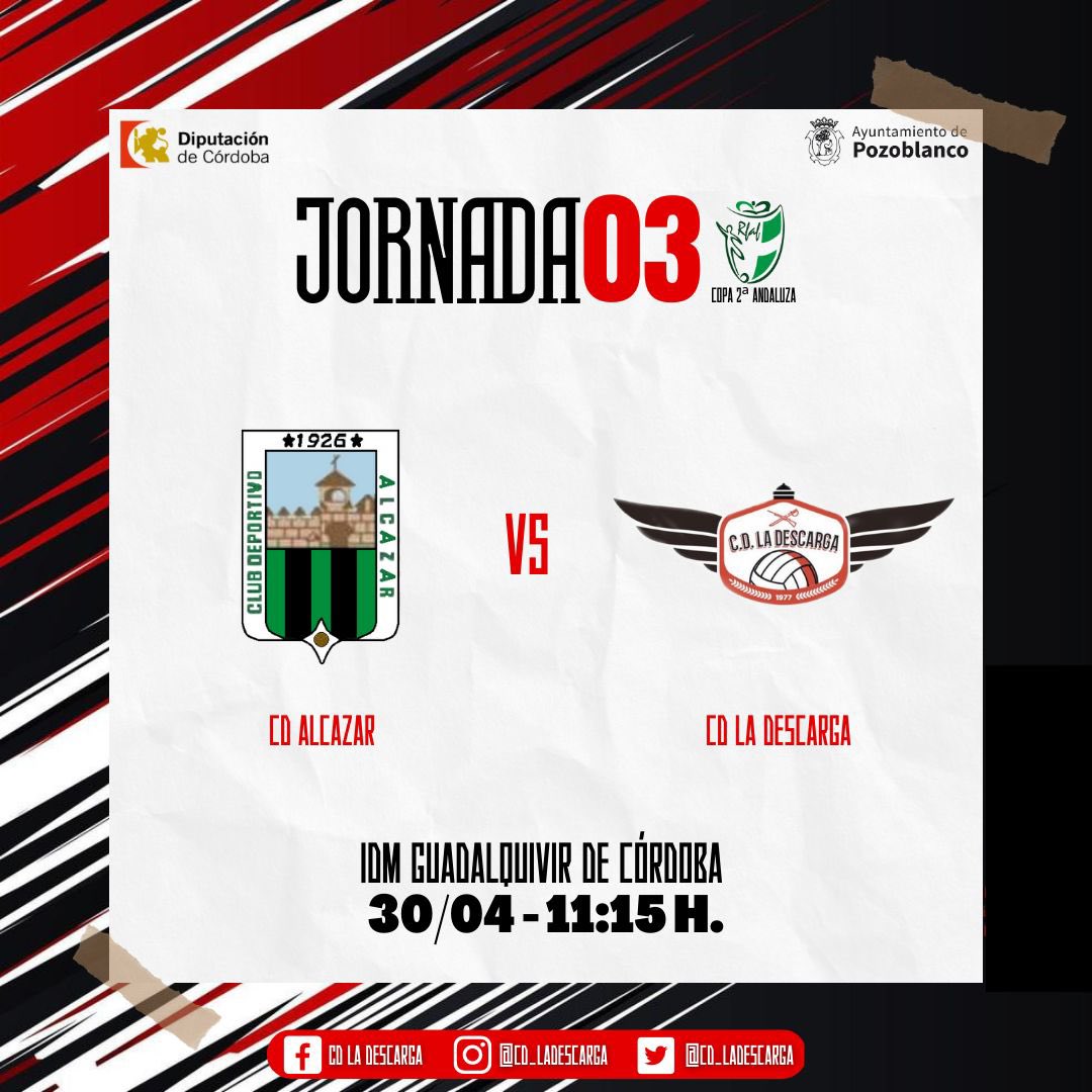 🚨Próximo partido🚨 

🏆 3º partido de Copa

💪🏻 Toca seguir luchando y peleando cada partido. ¡No nos rendiremos!

👏🏻 Os esperamos a todos, afición. 
¡TODOS JUNTOS! 💪🏻💪🏻💪🏻

⚪️🔴⚫️
#todosjuntos #vamosdescarga #vivirenfamilia #LaCopa