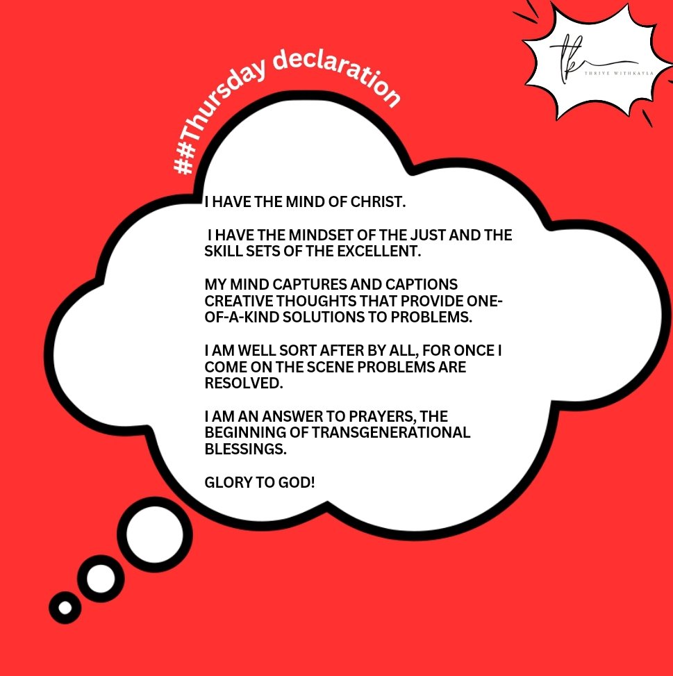 ThrivewithKayla's tweet photo. "We are what we say" is not a cliche but a truth that is tried and proven over time. 
Be consistent with your daily declarations and watch how your life pans out.

#ThursdayDeclaration
#SayItBeIt
#ThriveWithKayLA
#ThriveTogether
#Thrive https://t.co/oVluM1tdVP