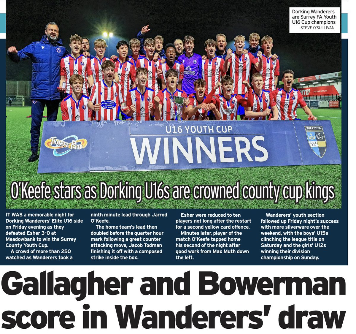 Dorking Wanderers FC (@dorkingwdrs) on Twitter photo WANDERERS IN THE NEWS 📰
Pick up a copy of today's <a href="/newsmolevalley/">Mole Valley News</a> for all the latest club news 👀 WANDERERS IN THE NEWS 📰
Pick up a copy of today's <a href="/newsmolevalley/">Mole Valley News</a> for all the latest club news 👀