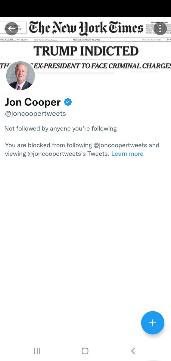 Rusty Pharris (@rusty_pharris) on Twitter photo I am the definition of a very average person. I never have anything to brag about. That said, I have to share a recent achievement with y'all.. after consistent,respectful and well-deserved criticism of PAC propagandist, <a href="/joncoopertweets/">Jon Cooper 🇺🇸</a>, he finally decided to block me. 😃 I am the definition of a very average person. I never have anything to brag about. That said, I have to share a recent achievement with y'all.. after consistent,respectful and well-deserved criticism of PAC propagandist, <a href="/joncoopertweets/">Jon Cooper 🇺🇸</a>, he finally decided to block me. 😃