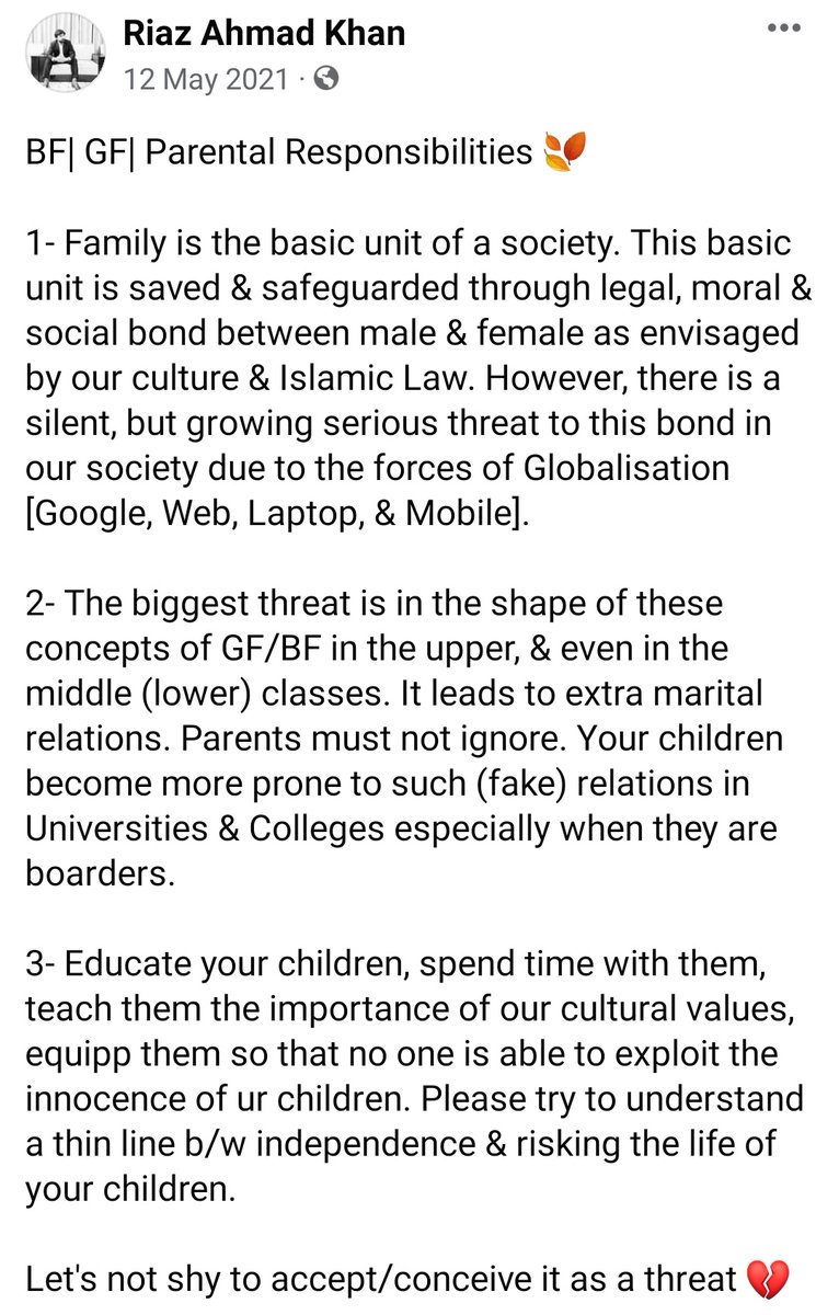 CallmeRiaz's tweet photo. 🟦 This is a very important social issue, I have highlighted in my facebook post. I wish you all go through it| share with all parents| your colleagues| family members for general awareness. Help me out in spreading this voice| message. https://t.co/lF4SJrf1AI