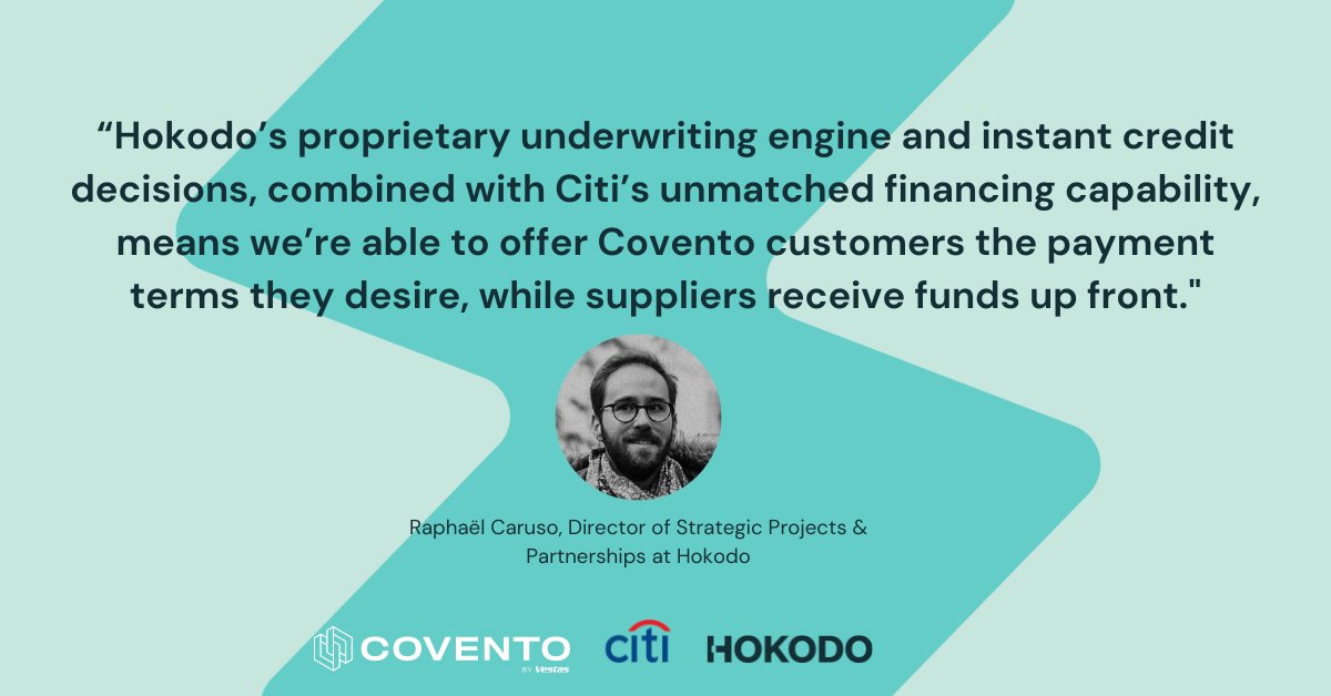 We’re overjoyed to reveal a strategic #partnership between Hokodo and <a href="/Citi/">Citi</a>! 🎉

Together, we deliver a best-in-class B2B #BNPL solution enabling large businesses to offer and access trade credit on e-commerce platforms and #marketplaces.

Learn more. 👉 hubs.ly/Q01MWxQ_0