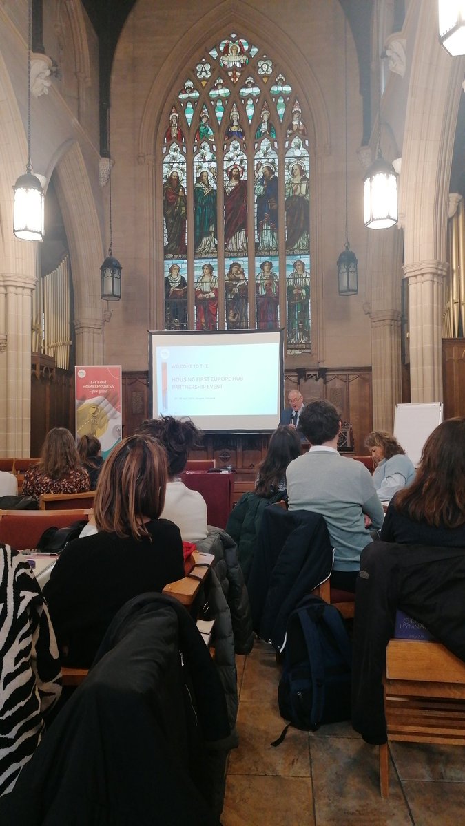 Starting the 2 days @HousingFirstHub Partnership Event in Glasgow. We''ll participate as Chair of the Executive Group and Coordinators of the Advocacy Group. Let's change the system together.