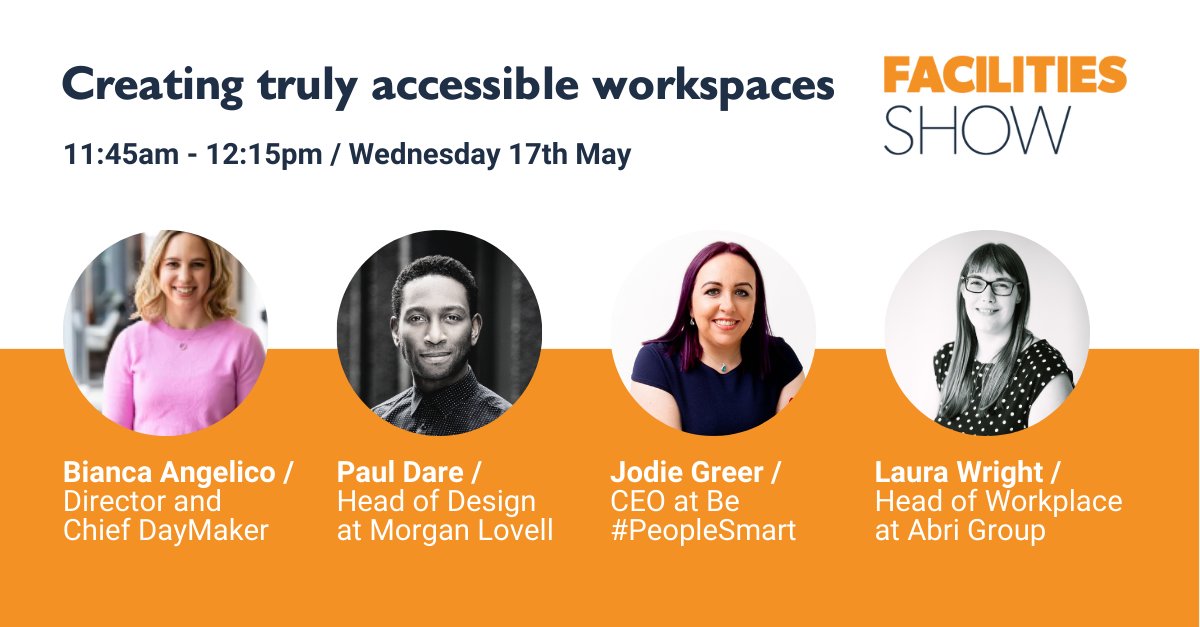 Facilities_Show's tweet photo. Bookmark this #FAC2023 session 📅

Learn how improving your organisation's accessibility can help your company's DE&amp;I strategy, with speakers from @on_verve @MorganLovell, @BePeopleSmart and @abrigroup.

https://t.co/BvGdVOPQki https://t.co/gadpoROIfH