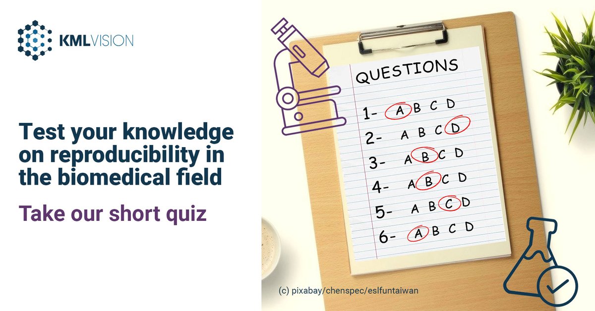 Are you fit to design reproducible studies and obtain replicable results? Our short quiz will help you assess your knowledge: bit.ly/41fKSBX #KMLVision #IKOSA #digitalmicroscopy #aiinhealthcare #reproducibility #ReproducibleResearch #MedicalQuiz