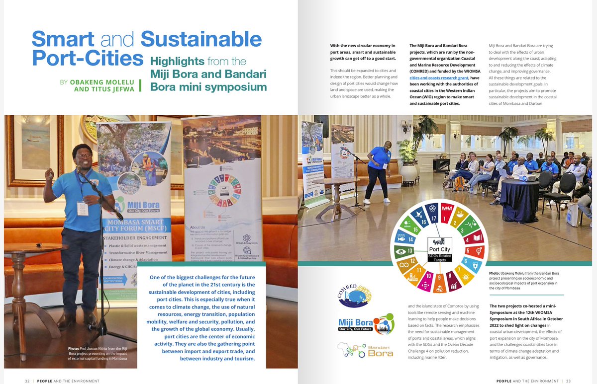 bandaribora's tweet photo. The newest #WIOMSA Magazine Issue is out!

This edition delves into the #WIOMSA2022 Symposium, an endorsed UN Ocean Decade action that generated momentum for the implementation of the Ocean Decade Africa Roadmap. 🌍
See our article on Smart &amp; Sustainable port-cities https://t.co/QgR1osxkhh