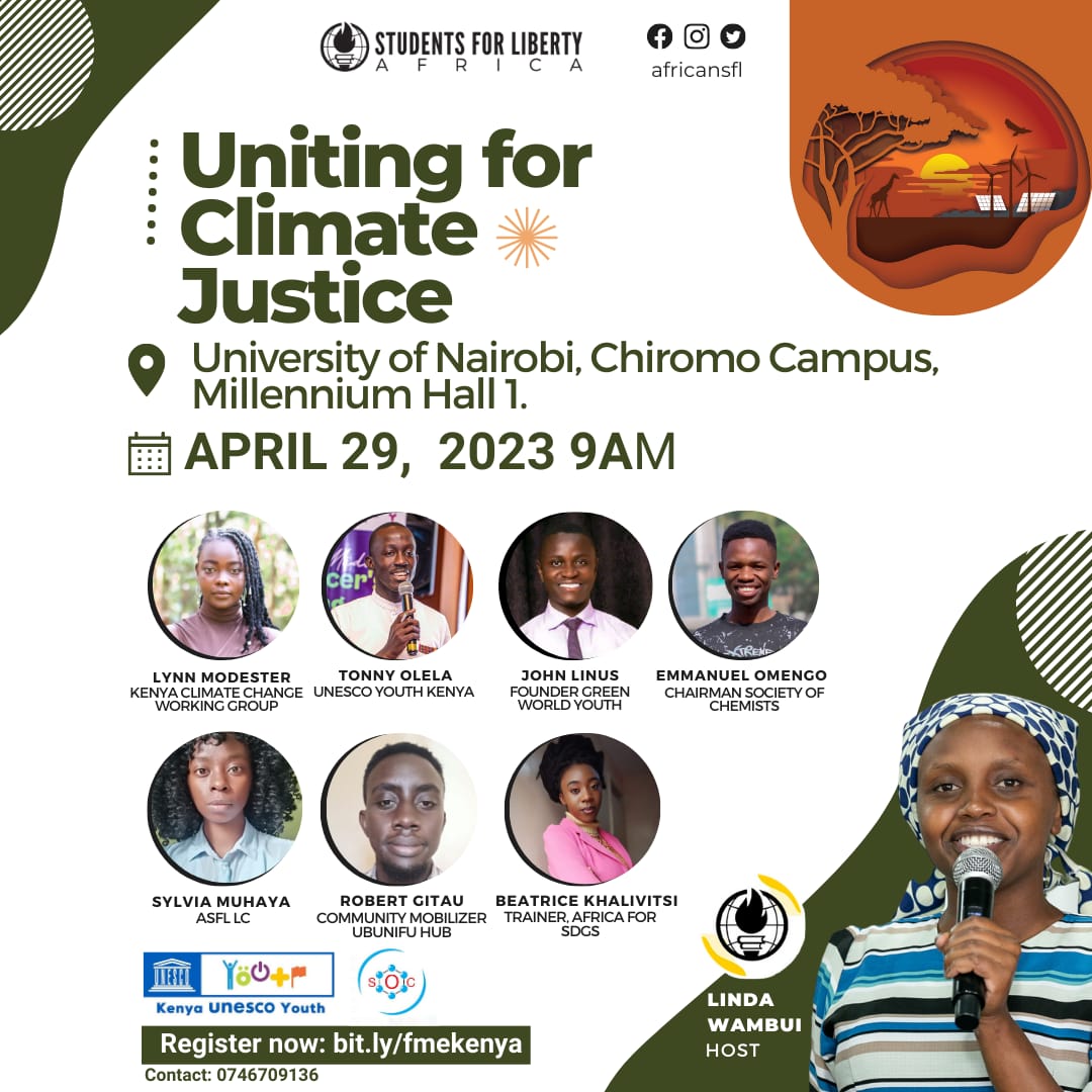 UNCSA593's tweet photo. we are glad to invite you to our Event (Uniting for Climate Justice) that will be held on saturday 29th April @uonbi chiromo Campus from 9a.m.
there will be lots of fun and learning about our world's climate. @Abdirachiid @Environment_Ke @AU_ECOSOCC @ClimateReality https://t.co/qv80Pyg9A8