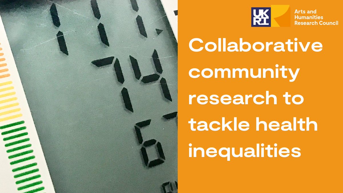 ahrcpress's tweet photo. Collaborative community research is key to tackling health inequalities.
Our latest funding call brings together arts, humanities, social, medical and biological researchers to create improvements in health inequalities in the UK.
Get involved: https://t.co/UaoQkao9Zp https://t.co/DDjGtfql92