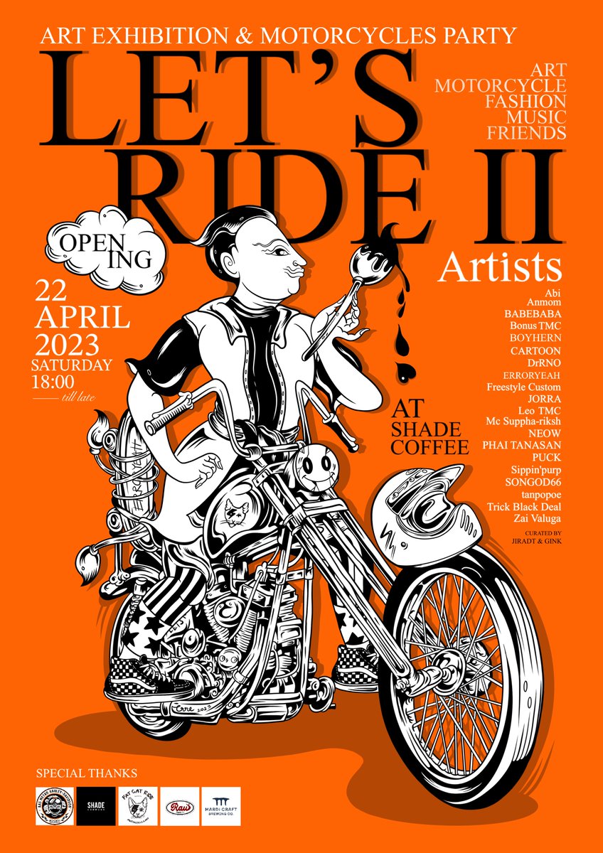 ginkz_ginkz's tweet photo. งาน LET'S RIDE II คืออะไร? คืองานที่นำเอาศิลปะกับมอเตอร์ไซค์มารวมกัน ก่อเกิดเป็นศิลปะบนหมวกกันน็อก 20 ใบ และศิลปะเกี่ยวกับการขับขี่บนภาพ 20 ชิ้น จากศิลปิน 20 คน ซึ่งพร้อมให้สะสมกันแล้ว! (ต่อในเธรด) #letsridebkk #letsride2 #ginkcurated https://t.co/u0Mf6CWFWY