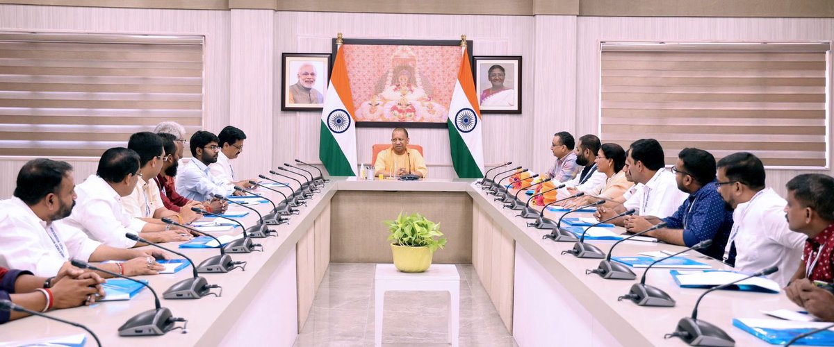 K Surendran (@surendranbjp) on Twitter photo As part of the Good Governance Yatra, a delegation from Kerala met the hon'ble CM of Uttar Pradesh <a href="/myogiadityanath/">Yogi Adityanath</a> ji at his residence. During the five-day visit to UP, the delegation thoroughly observed the state's development activities. #Sadbhranayatra <a href="/narendramodi/">Narendra Modi</a> ji As part of the Good Governance Yatra, a delegation from Kerala met the hon'ble CM of Uttar Pradesh <a href="/myogiadityanath/">Yogi Adityanath</a> ji at his residence. During the five-day visit to UP, the delegation thoroughly observed the state's development activities. #Sadbhranayatra <a href="/narendramodi/">Narendra Modi</a> ji
