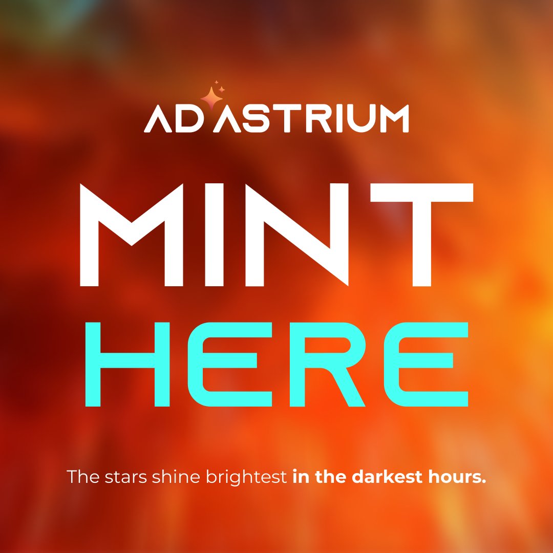 AdAstriumCNFT's tweet image. Link to minting site and countdown:
🔗adastrium.peppermintnft.io

The stars shine brightest in the darkest hour.
Let&apos;s pull off a bear market miracle. 💫

To the starry sky and beyond. Ad Astrium! ✨

#CNFT #CNFTCommunity
