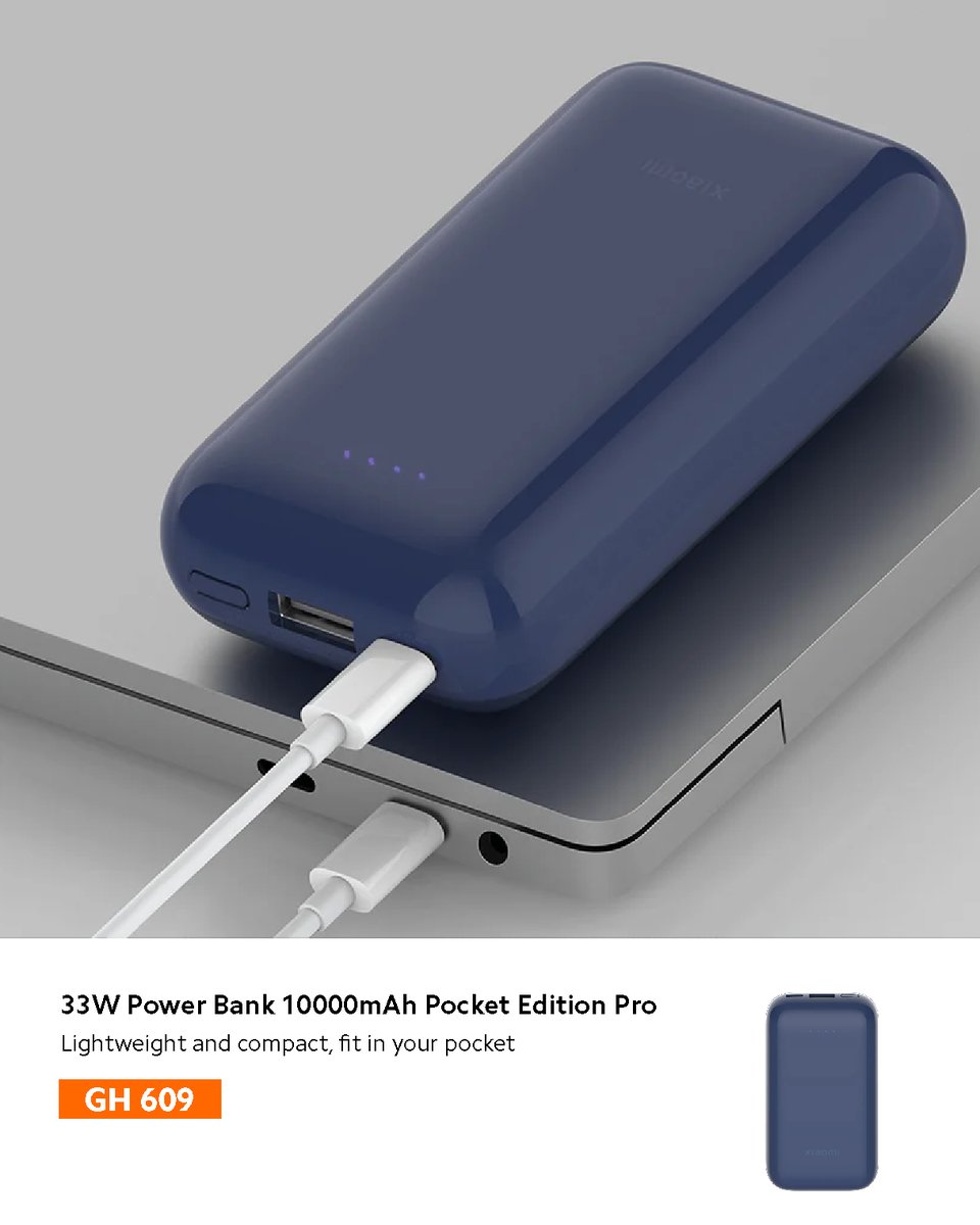 XiaomiGhana's tweet photo. High compatibility Compatible with multiple types of devices. The built-in smart identification chip can automatically match the output current with the operating current of different types of devices, allowing the power bank to charge MacBooks, tablets and Switches.
#MiPowerBank https://t.co/FBWbaUehJM