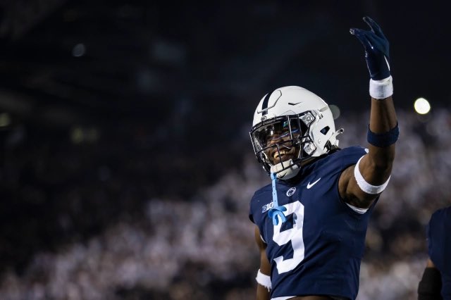 _DearOldState's tweet photo. Good morning. Today, Joey Porter Jr. will become Penn State’s first defensive back to be drafted in the first round of the #NFLDraft https://t.co/jbNWnb3393