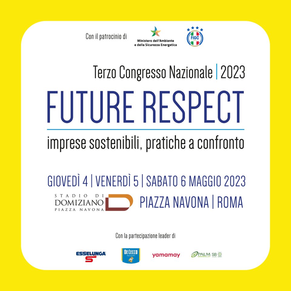 📌Sono aperte le iscrizioni al Terzo Congresso Future Respect, che si terrà a Roma presso lo Stadio di Domiziano (Piazza Navona, 45) il 4 e il 5 maggio.
👉Per partecipare in presenza (posti limitati), iscriversi su  bit.ly/40AR2eN