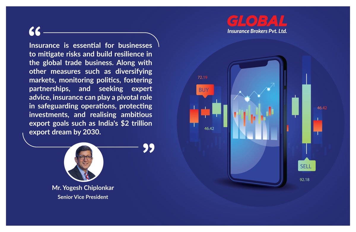 𝐌𝐫. 𝐘𝐨𝐠𝐞𝐬𝐡 𝐂𝐡𝐢𝐩𝐥𝐨𝐧𝐤𝐚𝐫, Senior Vice President, shares his views on the role of insurance in mitigating risks, building resilience, and achieving ambitious export goals in the dynamic global trade landscape.

#GlobalTrade #insurance #TradeInsurance