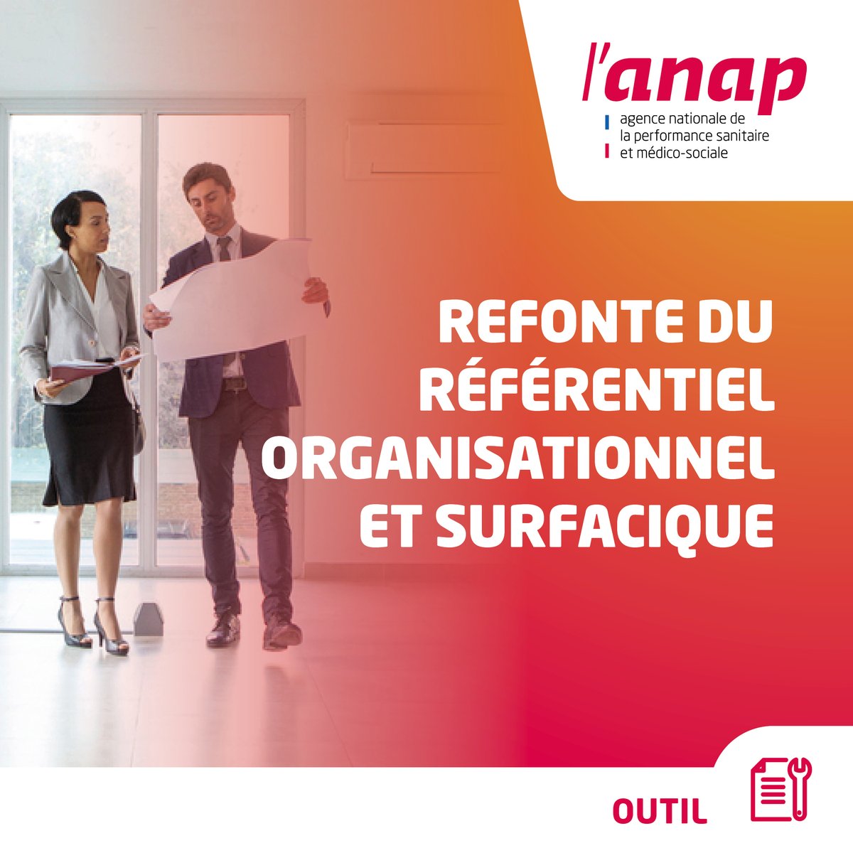 anap_sante's tweet photo. L’Anap &amp; @Sante_gouv ont refondu le référentiel organisationnel &amp; surfacique des établissements de santé pour répondre aux évolutions du terrain : 
🖥️ 100% numérique
🤝 200 professionnels de la santé &amp; de l’immobilier
📄 4 fiches accessibles accessibles
👉https://t.co/Ll15oFNMNy https://t.co/amkvquSSj4