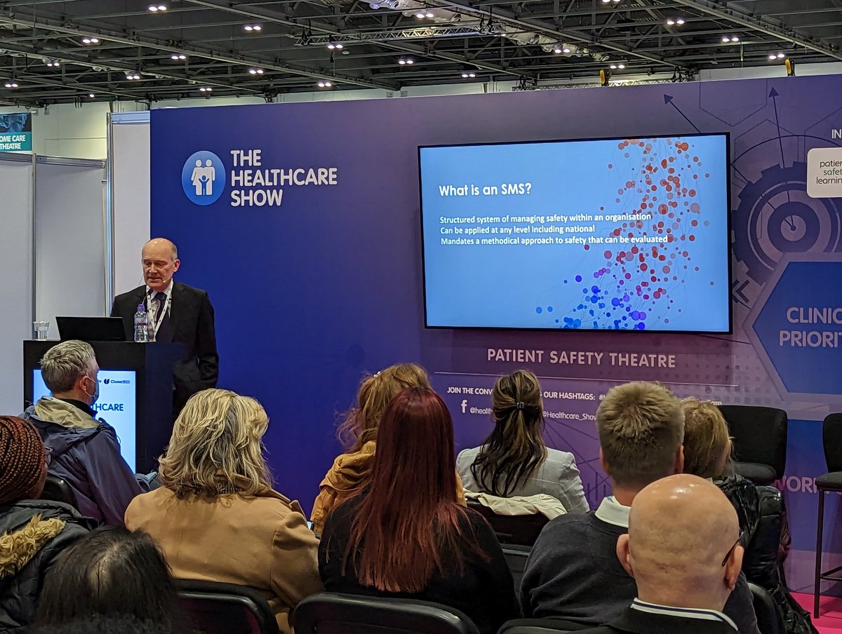 How can we move towards the creation of a safety management system in healthcare? @pbnes and Keith Conradi are discussing this and what we can learn from other high-risk industries in the Patient Safety Theatre at #HealthPlusCare now <a href="/Healthcare_Show/">The Healthcare Show</a>