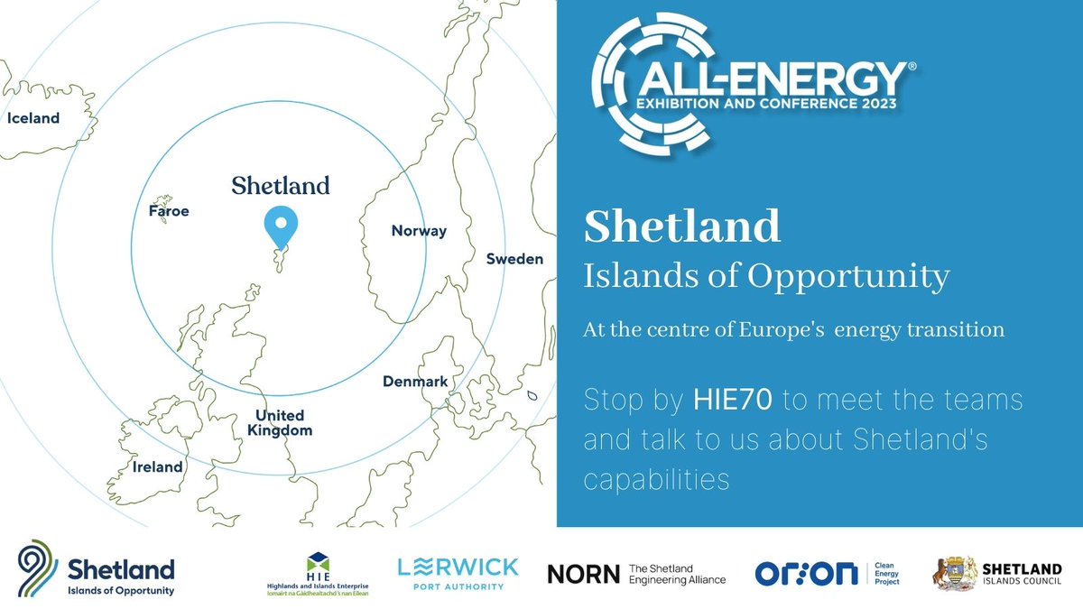 ORIONshetland's tweet photo. We are excited to be exhibiting and presenting at this year's @AllEnergy in #Glasgow on 10-11 May! 
Check out more on our #event page which includes when are speakers are talking and details about each partner: https://t.co/q4bH9jTN2z
#Energy #Collboration #Shetland https://t.co/IucvHIeNNS