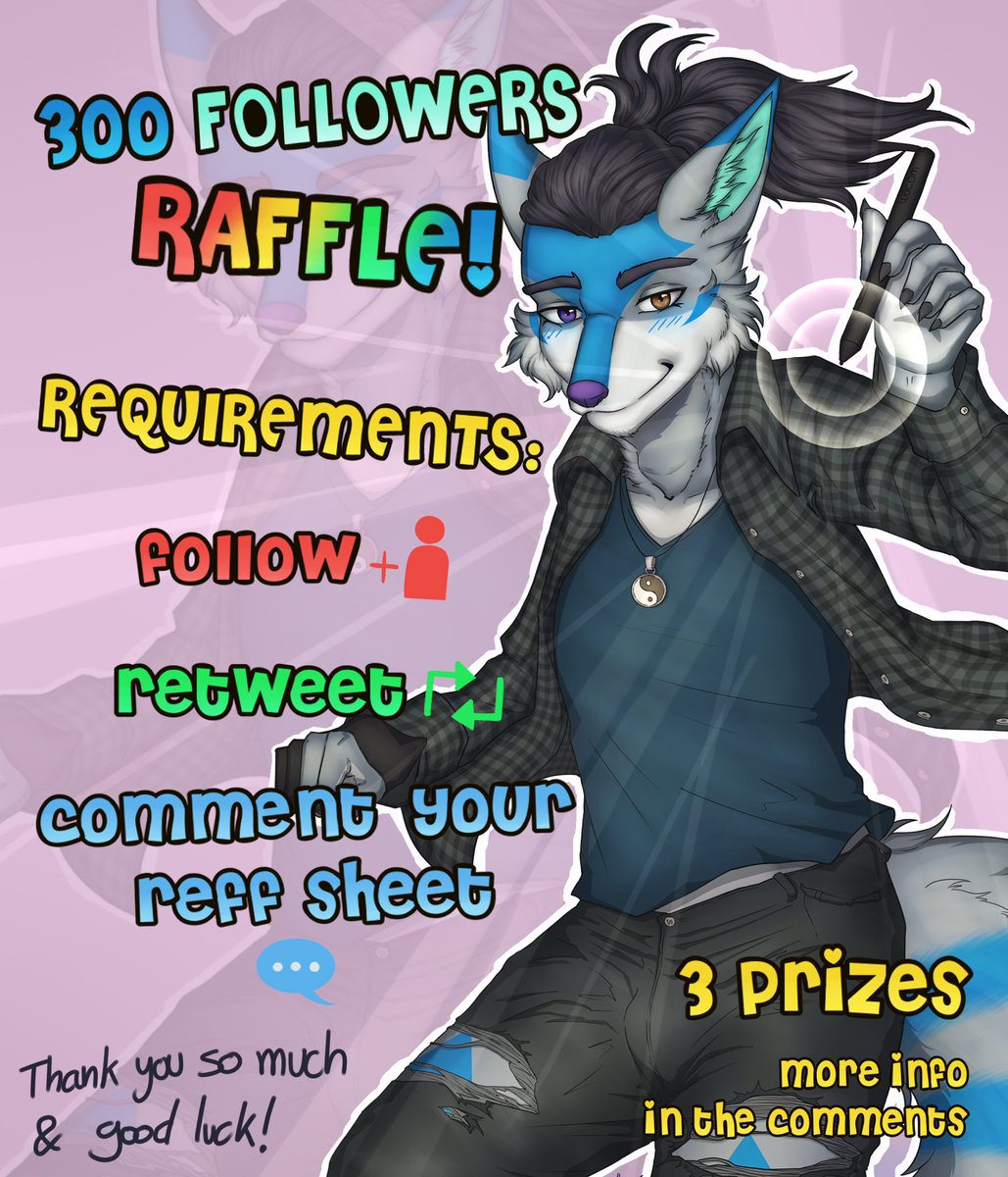 OficialPistacho's tweet image. TREMENDO RAFFLE!! 
Hemos llegado a los 300 seguidores y qué mejor manera para celebrarlo que un sorteazo 🤙💙
3 premios y tres ganadores 
Para participar: 
-👤Follow me 
-🔁Retweet this post 
-🗨️ Comment your ref sheet
Termina el 07/05/23, mil gracias y mucha suerte!