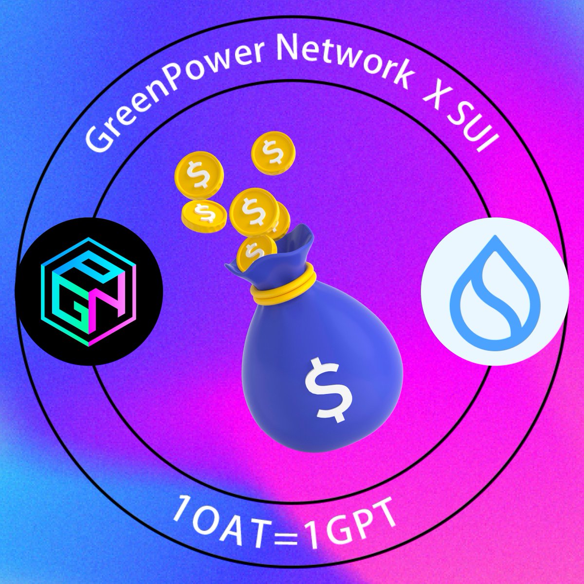 🎉Celebrate the launch of GID on #Sui  TestNet with 5,000 #GPT #Airdrops  to all supporters!

🎁1OAT = 1GPT （#FCFS）

👉Claim: galxe.com/GreenPowerNetw…

#SuiEcosystem #SuiNFTs #SuiMainnet #OAT