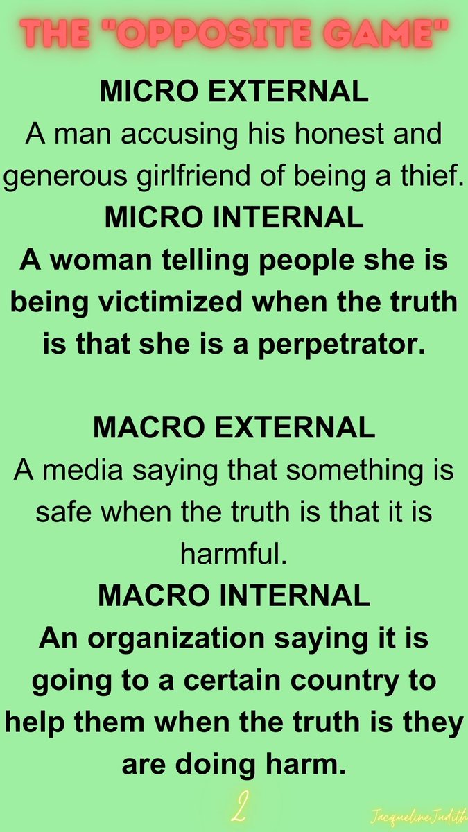 NPDExposed's tweet image. #PsychologicalDeflection is 1 of the most common abusive behaviors that #narcissists &amp;amp; #narcissistic people use. 1 type is something I call "Opposite Games" that I see time and again being used in the media, and so on and so forth. Have you ever noticed it as well? #oppositegames