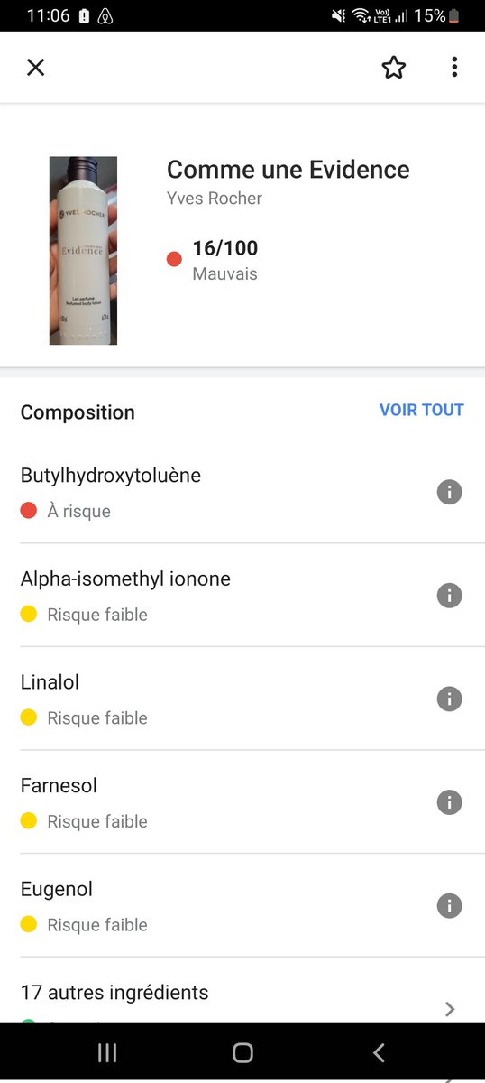 RiguierS's tweet photo. @YvesRocherFR, produit offert en kdo fidélité. Très mauvaise surprise de la part d'une marque perçue comme "responsable"/ nature/santé https://t.co/UMDUWyBLxW