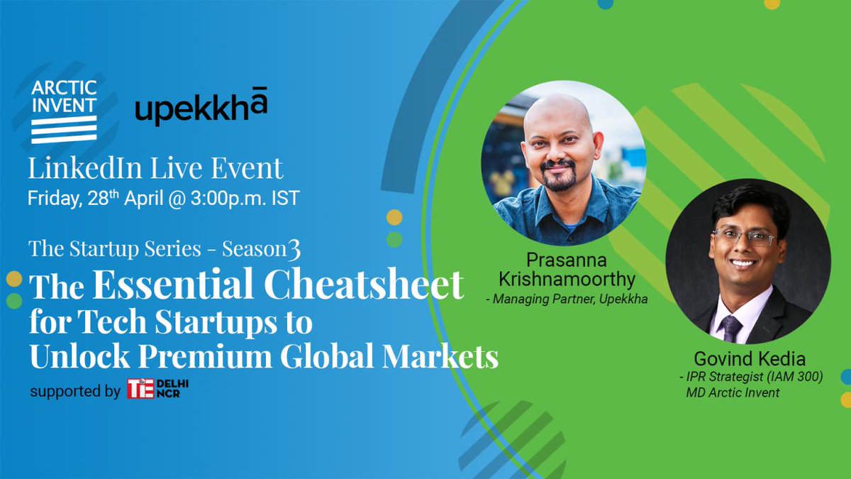 upekkhaBe's tweet photo. Reminder: If you are a #SaaS founder, do not miss tomorrow's LinkedIn Live! Get actionable insights into how to scale your startup globally with @prasanna_says and @govindkedia. 

Tomorrow at 3pm! Link here: https://t.co/ElJz1pg2o8

@TiEDelhi #ValueSaaS #CapitalEfficiency https://t.co/zVQi47uYka
