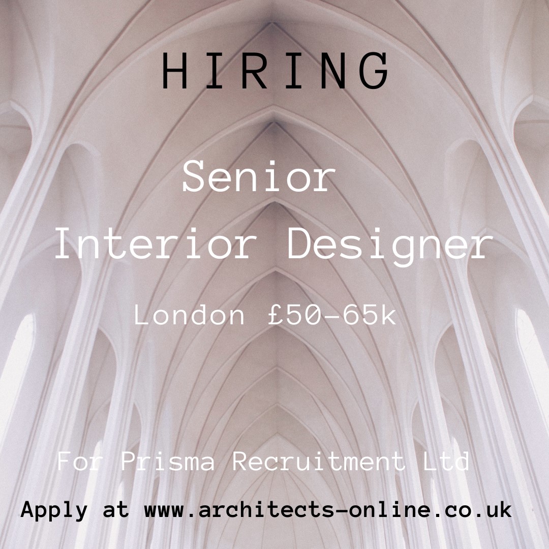 Full details and to apply please click through to our website architects-online.co.uk/jobs/senior-in… for @Prismarec #interiordesigner #recruiting #hiring #interiordesign #design #london #jobvacancy #architecture #interiors #jobsearch #latestjobs #jobs #designer