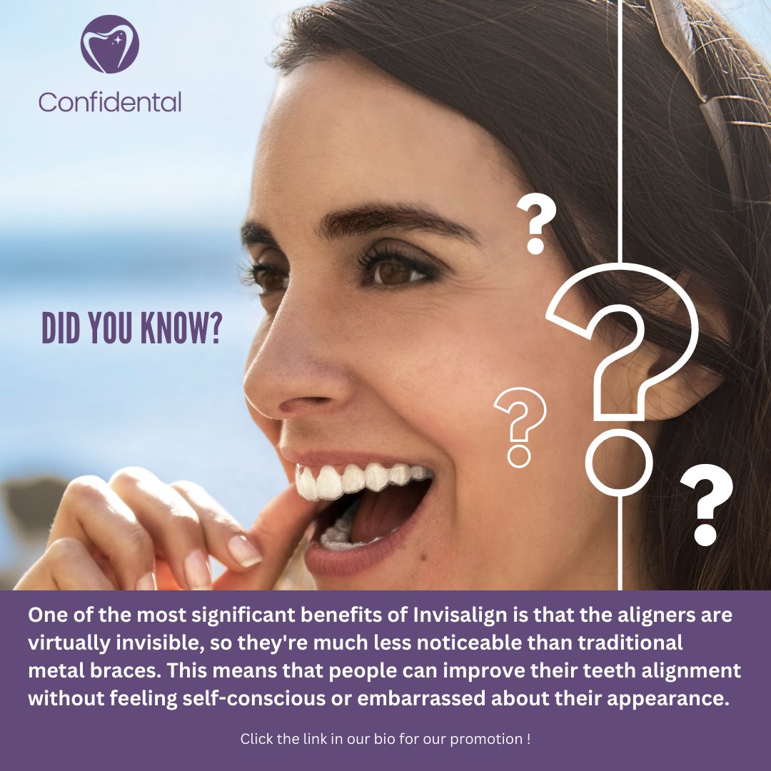 ConfidentalUK's tweet image. The Clear Choice for Straighter Teeth! Enjoy the Benefits of Improved Appearance, Comfort, Removability, Better Oral Hygiene, Faster Treatment Time, and More. . #Invisalign #SmileMakeover #ClearChoice #Orthodontics"