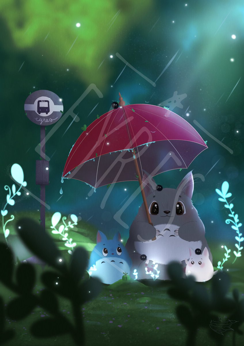 taetaclaque's tweet photo. Totoro in the rain ☔️

Disponible en format A4/A5 sur le shop, lien en bio ✨

#totoro #ghiblifanart #StudioGhibli #illusrtationart https://t.co/832UiYYgFW