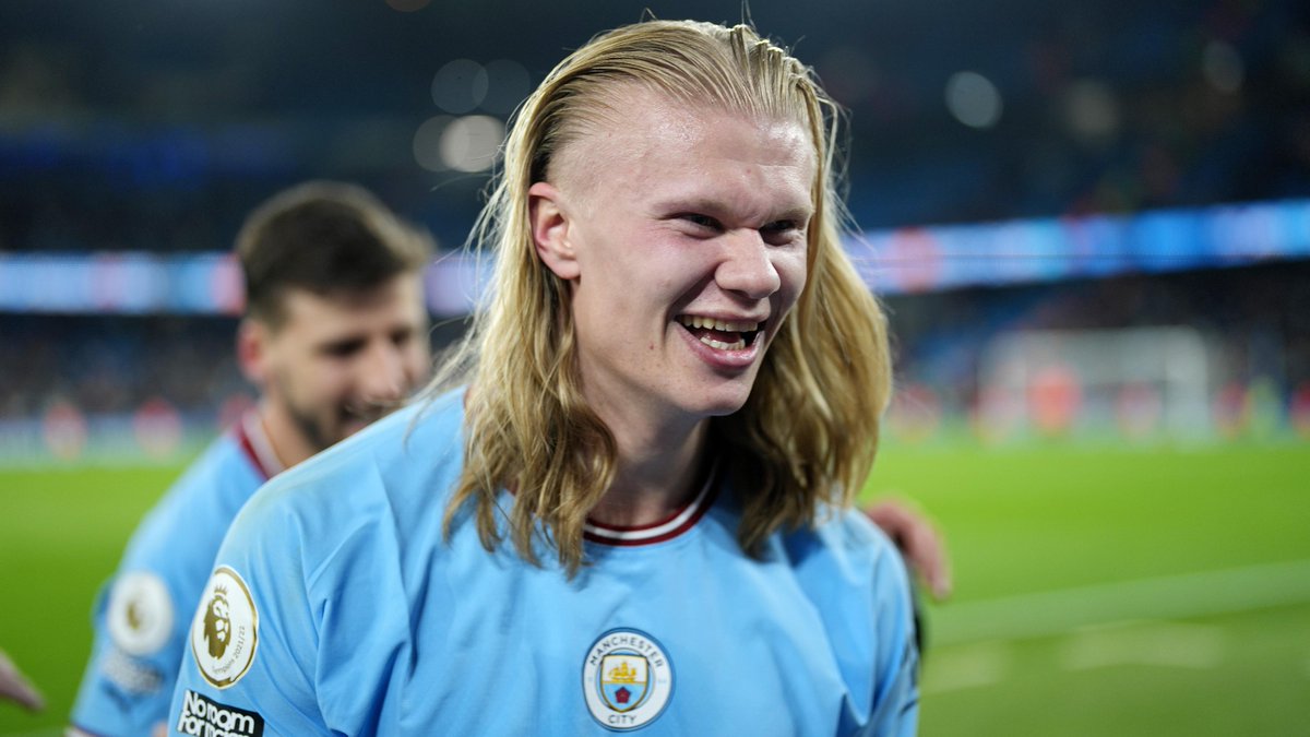 premierleague's tweet photo. 🔓 New character unlocked: Hair-down Haaland. https://t.co/IfLh16Rx3I