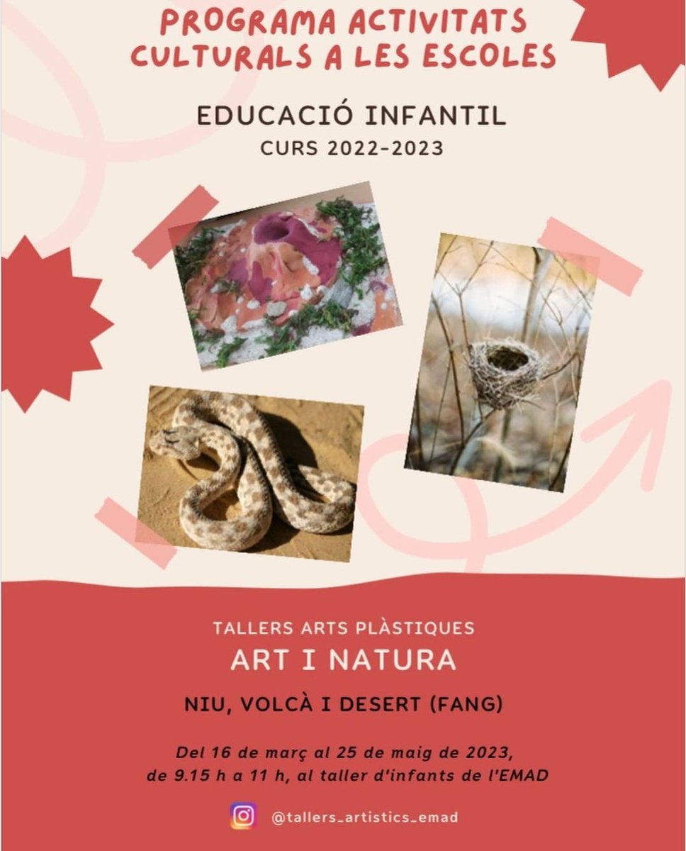 ajlagarriga's tweet photo. Seguim fent sessions dins el #projecteACE al taller d'infants de l'EMAD de #laGarriga
Aquests dies amb criatures de I4 treballem la natura i fem nius, volcans i deserts amb fang https://t.co/MY43dyPKpx