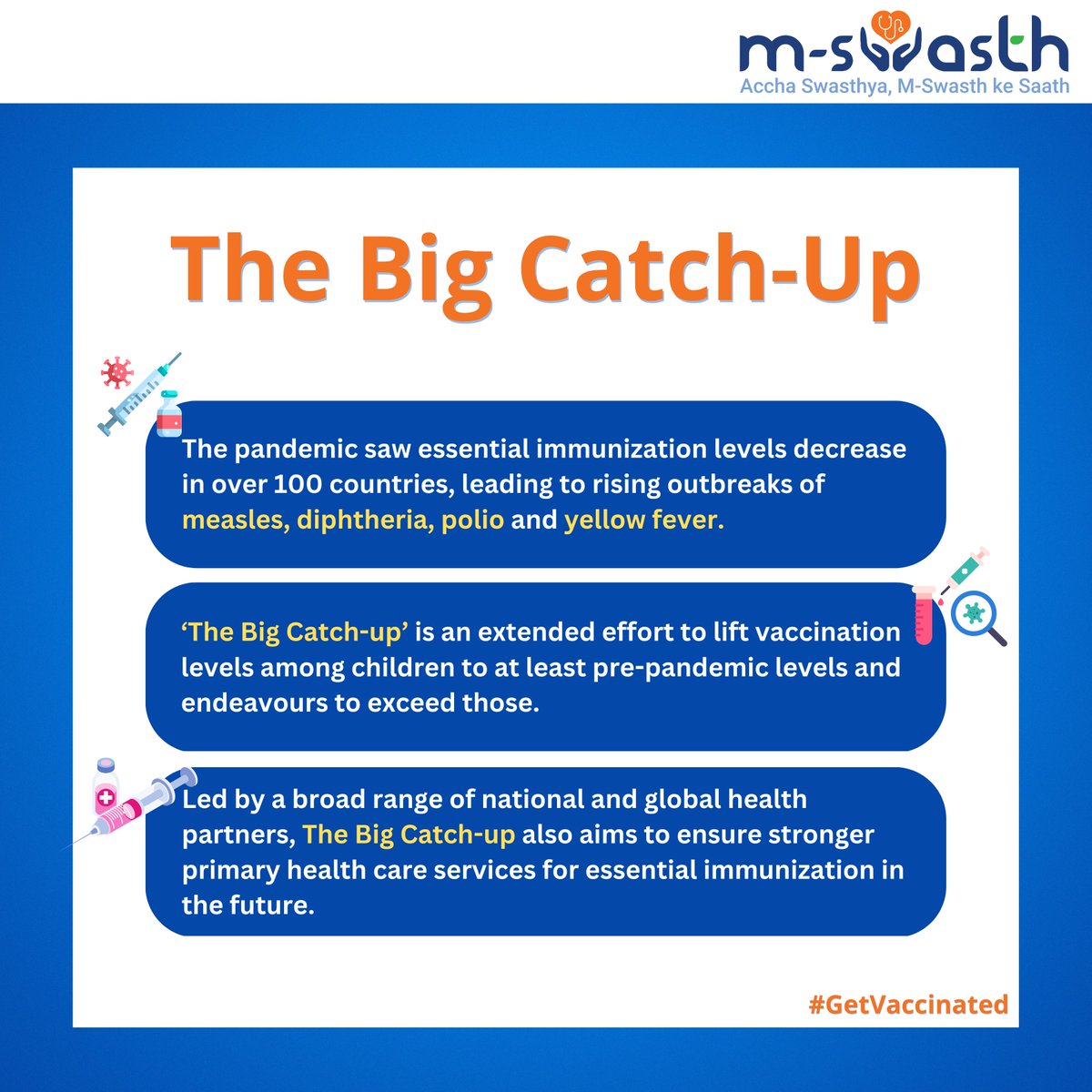 We’re looking forward to a brighter future with the “Big Catch-up” – a concerted global effort to vaccinate millions of children and restore immunization progress lost during the pandemic. #VaccinateNow #BigCatchup #ImmunizationProgress #HealthierWorld