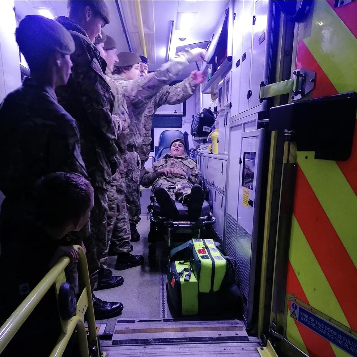 LancsArmyCadets's tweet photo. Recently Morecambe and Lancaster Detachments had a visit from Lancashire Fire &amp; Rescue and North West Ambulance Service.
The Cadets had a great time.Perhaps there may be some aspiring recruits for the services in the future.
#armycadetsuk #goingfurther #cadetforce #northwestrfca https://t.co/io7iUahUfT