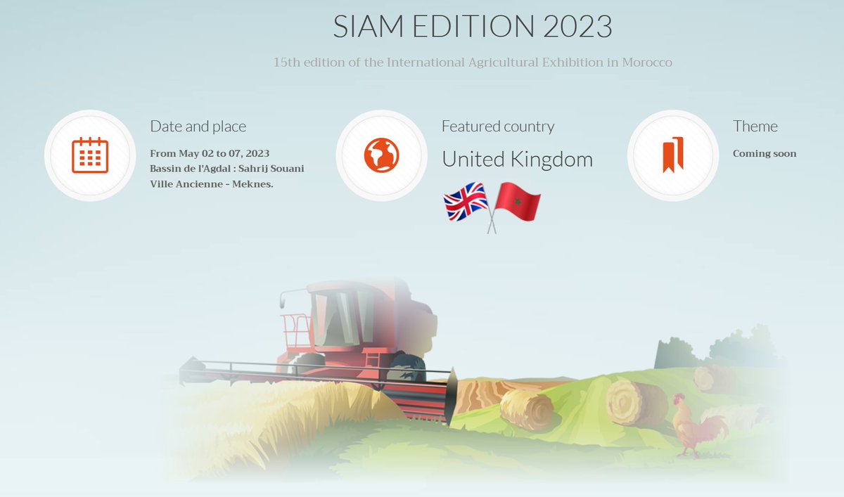 emmerson_plc's tweet photo. CEO Graham Clarke will be participating in the ministerial panel on south-south cooperation for sustainable African food sovereignty, while Logistics &amp; Operations Manager, Lahcen Alloubane, will take part in the #environmental and #biodiversity panel. @SIAM_OFFICIEL https://t.co/KPp5SLSkxh