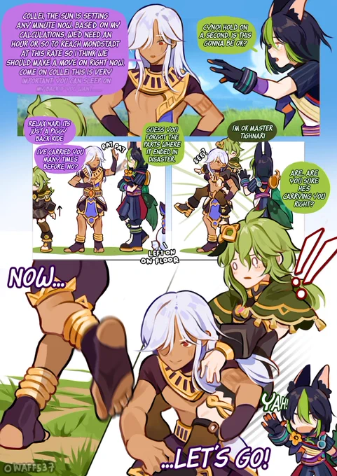 trip to mondstadt mini comic pt4/?  

#genshinimpact #原神 #cynonari #collei 