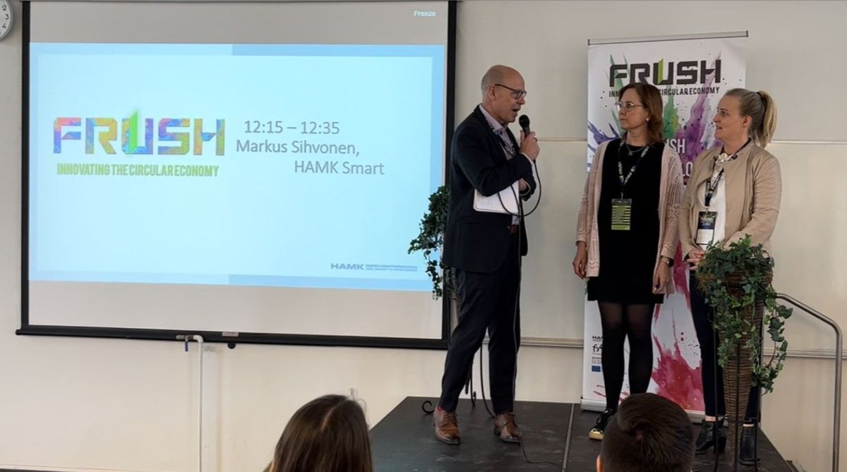 #FRUSH'in #startup -kilpailun alkukarsinta pidetty ja opiskelijasarjan finalistit valittu. Finaali päälavalla klo 14. Tuomaristossa #KiSu'a ja <a href="/MotivaOy/">Motiva</a> edustamassa <a href="/PaulaEskola/">Paula Eskola</a> #kiertotalous