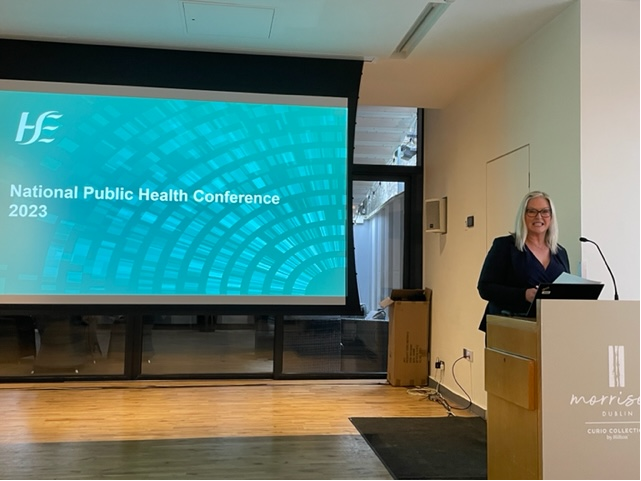 PublicHealthMW's tweet photo. We're delighted to attend the inaugural National Public Health Conference in Dublin today, learning from experts and champions as we embark on an exciting new chapter in Public Health as part of Sláintecare reform. Thank you to @HSELive CEO @BernardGloster for his opening address https://t.co/q3kyNXHID7