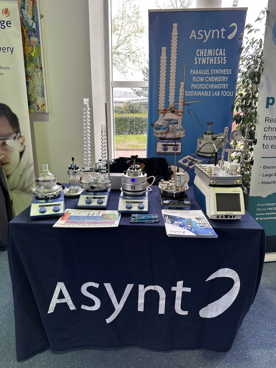 Arran_Solo's tweet photo. All setup for the @RSC_BMCS Hatfield Med Chem symposium. Always a favourite. Come and see all the @Asynt tools to help streamline your R&D! #photochemistry #flowchemistry #parallelchemistry https://t.co/Q5QMWDlNrh