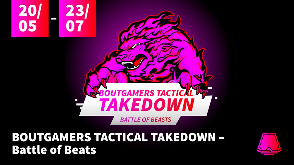 NEW: BOUTGAMERS TACTICAL TAKEDOWN: Battle of Beasts 

Facts: 12 Spieltage, Preispool im Wert von 8000 €, offen für alle Spieler, jederzeit einsteigbar! 

Neben dem Preispool im Wert von 8000 € gibt es tolle Preise und Giveaways zu gewinnen!

We are hyped! 🔥😎

#boutgamers #tft