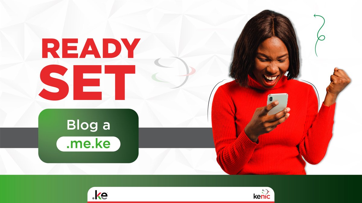 KenicTLD's tweet photo. The .me.ke is intended for use by people who would like to have their personal name as a domain name.
Position yourself as a qualified expert in your field, with a .me.ke website.
Call 0702693515 for more information.
Email: Customercare@kenic.or.ke
#KnowYourDomain #dotke https://t.co/vjsaJC46O6