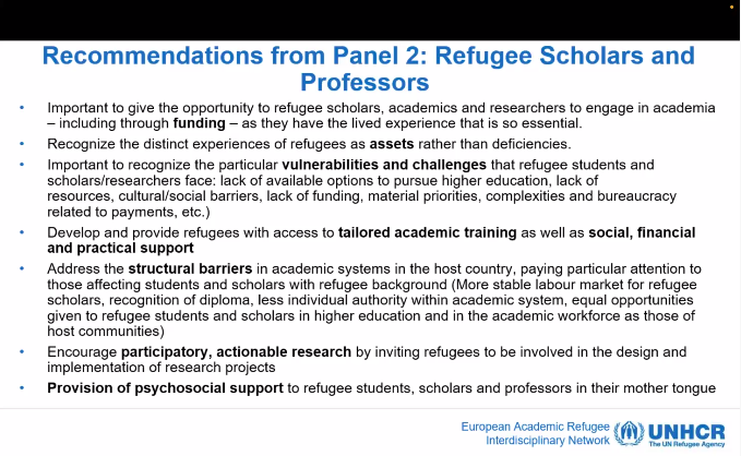 kuzemska2's tweet photo. Recommendations from panel with @HeidarAlHashimi @Imen_elamouri @emm_achiri Asli Vatansever & Tetiana Kostiuchenko on barriers & needs of scholars at risk for #GRF
Keep an eye on #EARIN next events https://t.co/KvHgDXvWmC
#refugeeeswelcome #refugee #education #academia https://t.co/tjfN1xruYF