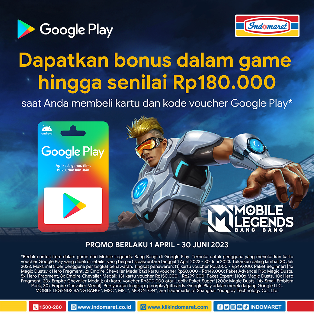 Indomaret on Twitter "Dapatkan bonus dalam game hingga senilai Rp180