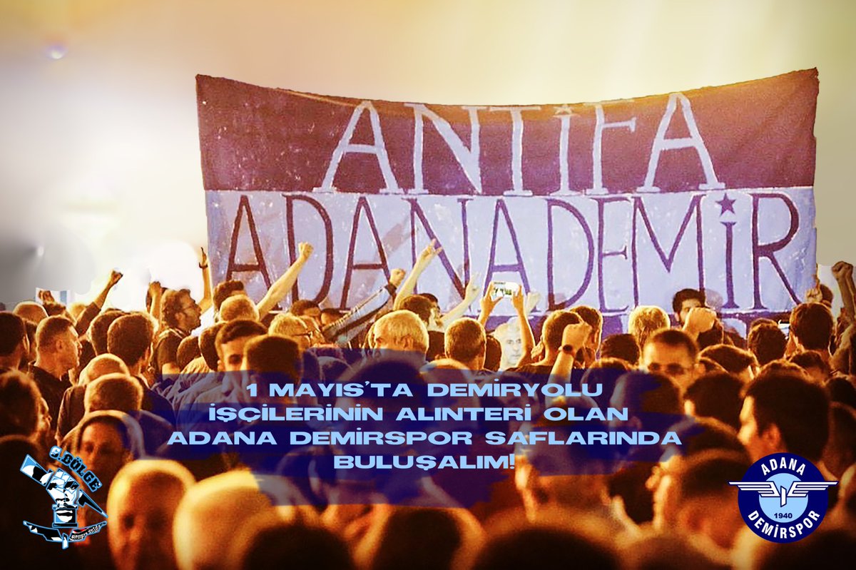 İşçiyiz, emekçiyiz, Adana Demirspor taraftarıyız. 

Tüm renktaşlarımızı 1 Mayıs Emek ve Dayanışma Günü'nde Adana Demirspor saflarına çağırıyoruz.

#AdanaDemirspor #1Mayıs
