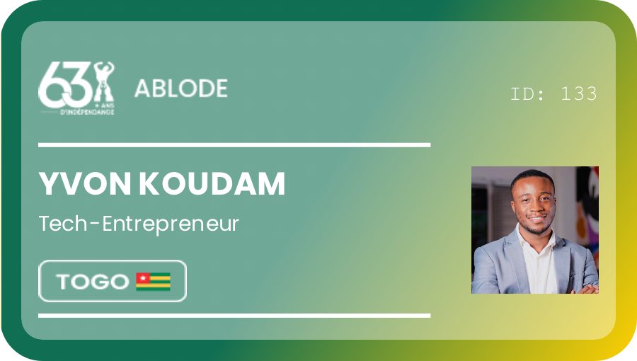 YvonKoudam's tweet photo. Bonne fête de l’indépendance à tous 🇹🇬
Dédicace spéciale à notre jeunesse.
#TgTwittos #Togo63 #ablode #IndependanceTG #ambassadeurJeunesseTg https://t.co/WWvwbhjEN7