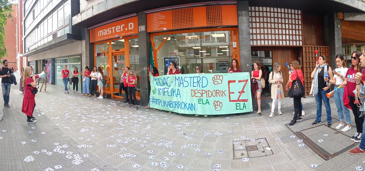 Implikaborrokan's tweet photo. 4️⃣3️⃣ greba eguna. 8️⃣7️⃣ Egin dituzte Bilboko zentroetan, %9️⃣0️⃣, emakumeak. 
1️⃣5️⃣0️⃣ izango dira Espainako Estatuan.
Orain Implika, OBICEX deitzen da.

Guk greba mugagabean‼️
Ez, ez, ez, despidorik ez‼️

@Implika_Formac, tu ERE no se explica‼️

#Implikaborrokan https://t.co/7SX92VGUu6